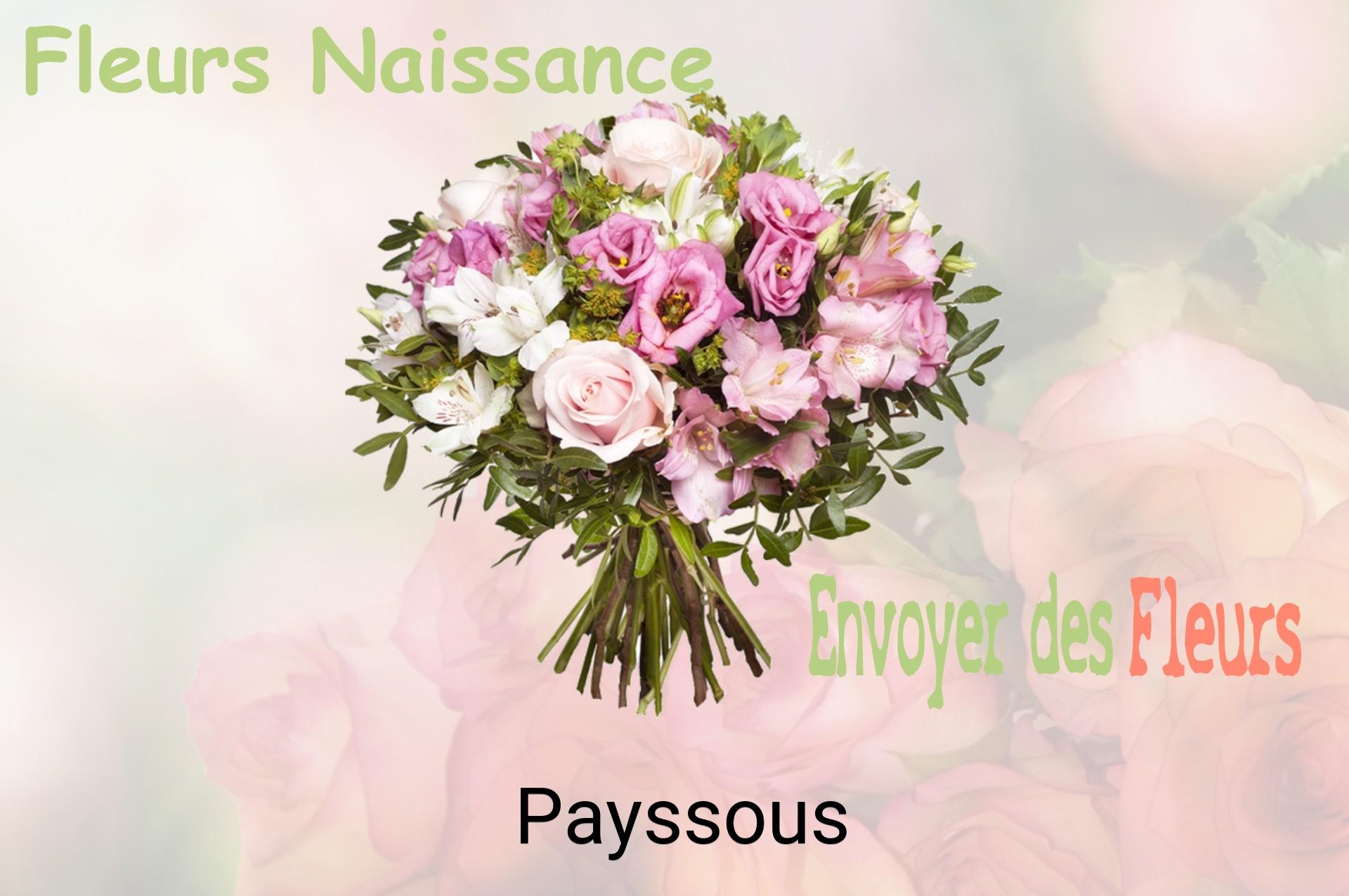 Bouquet de fleurs de naissance livré à Payssous