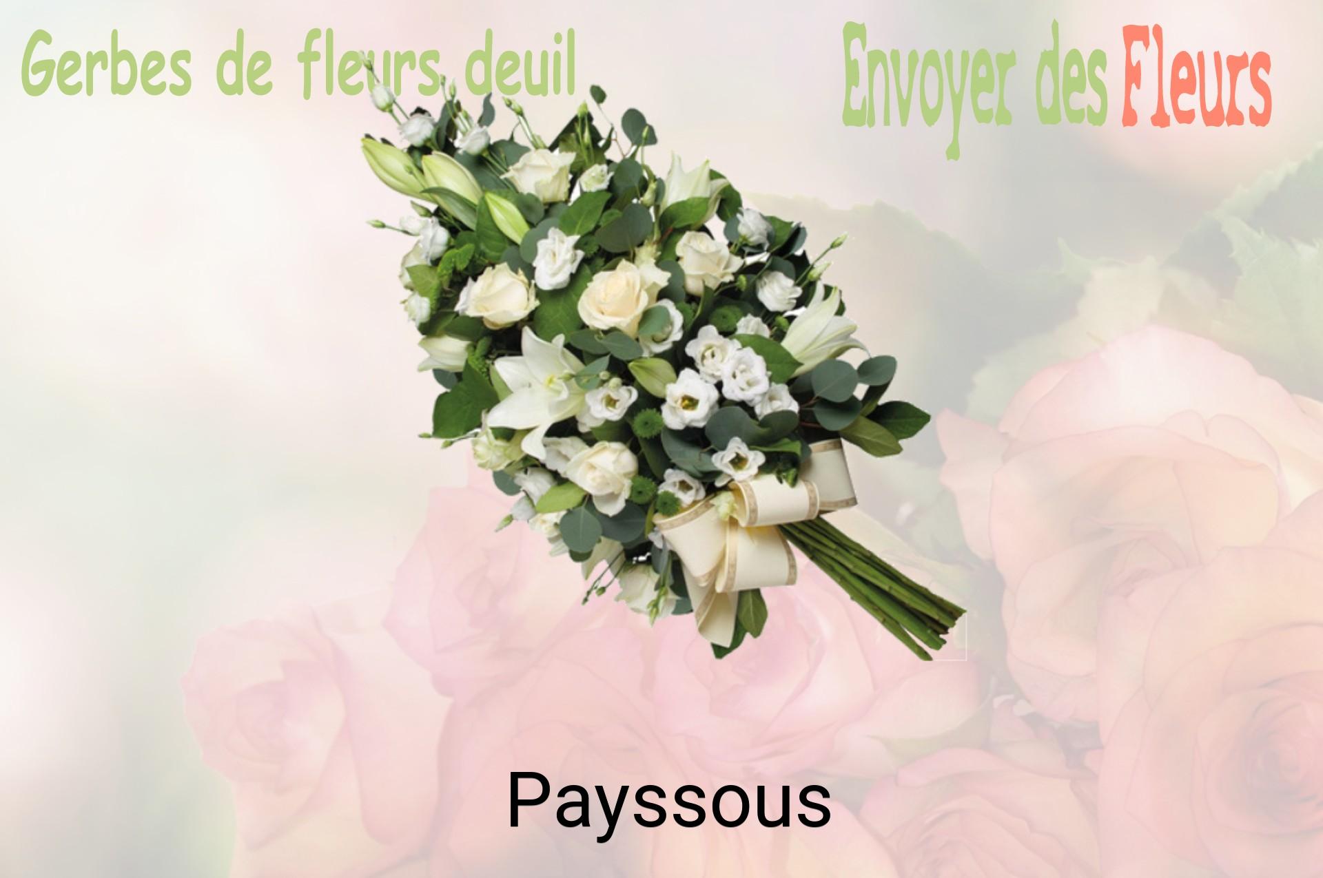 Gerbe de fleurs de deuil livrée à Payssous